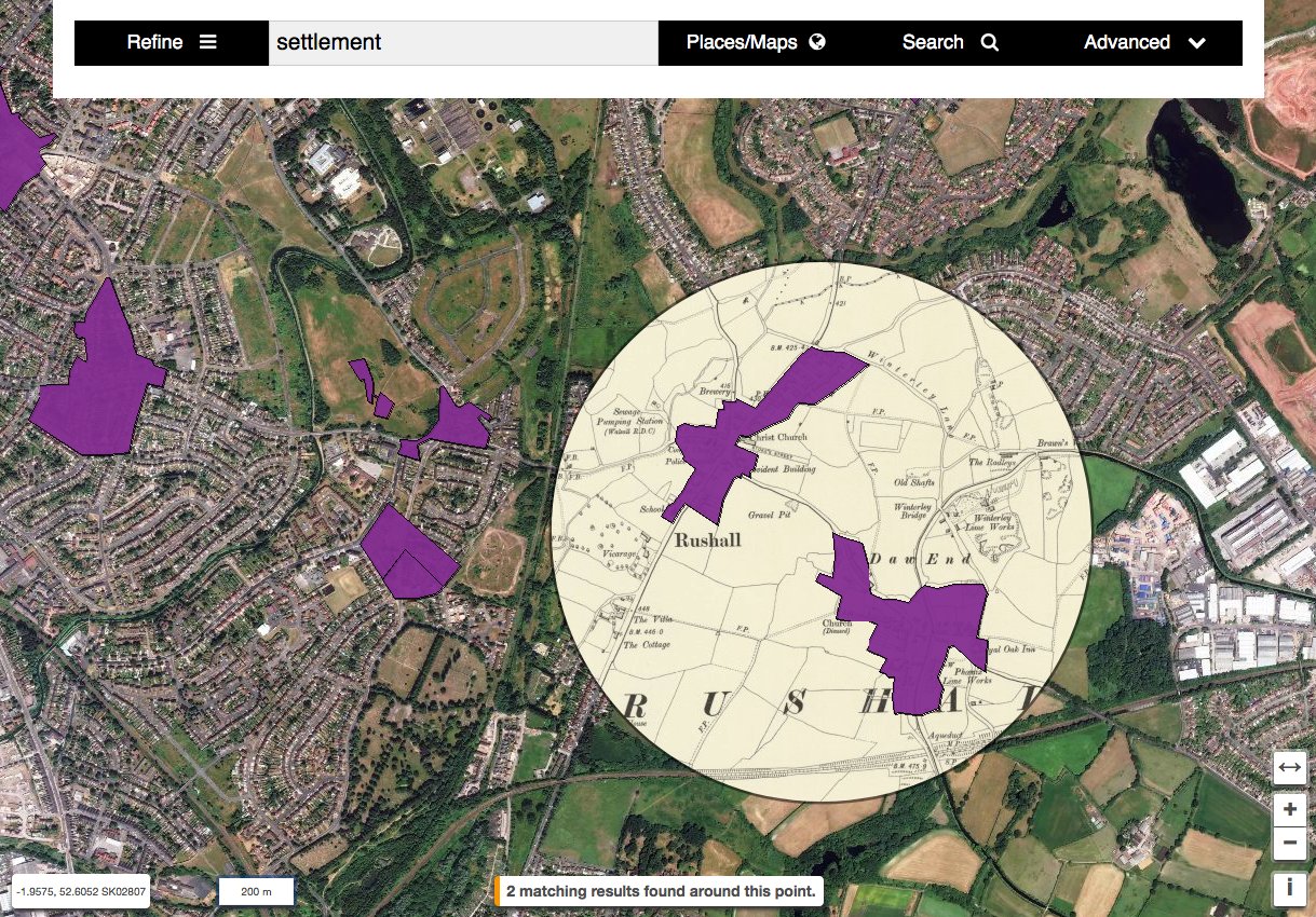 Full geospatial GIS with archaeology findspots and museum objects