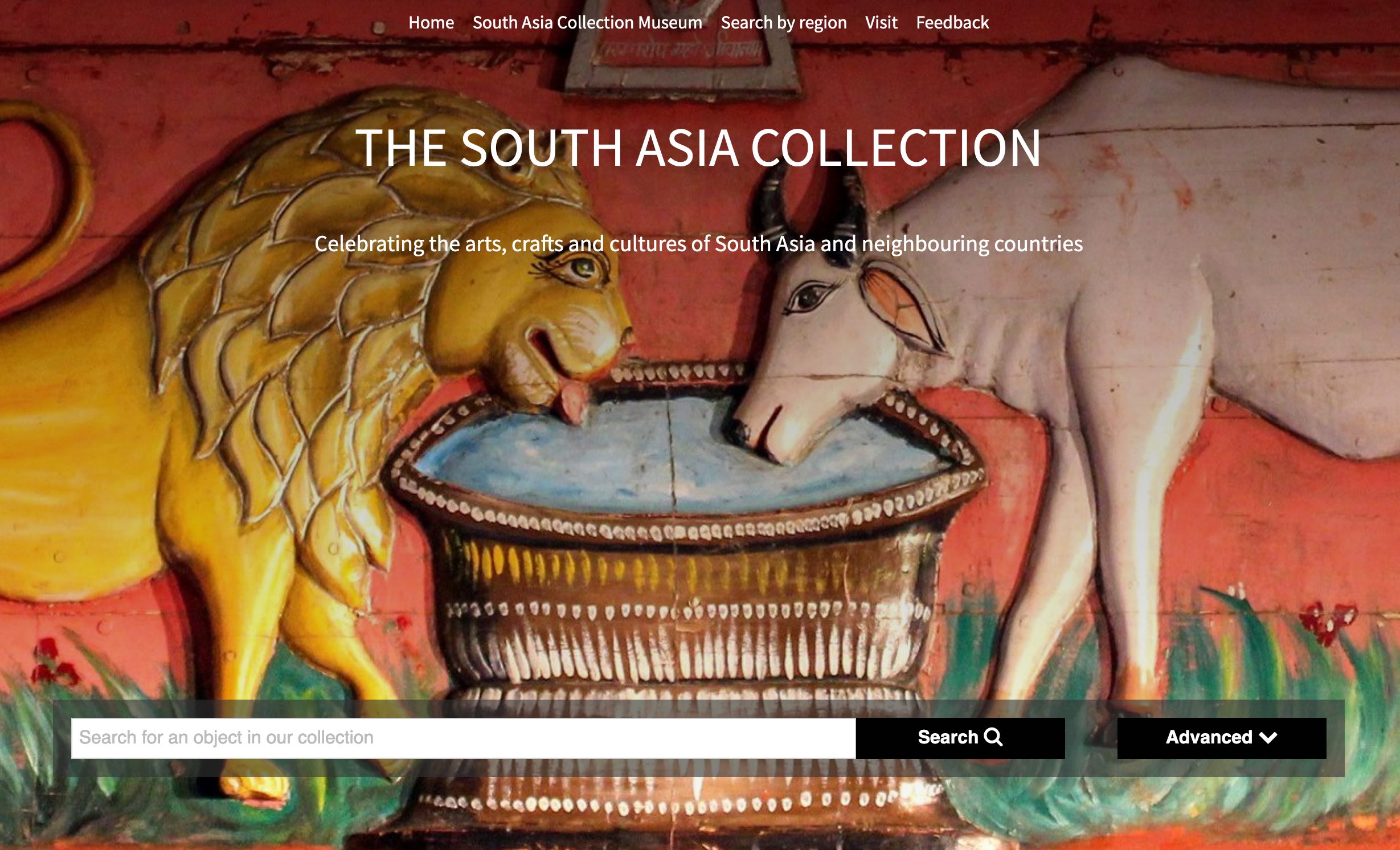 The South Asia Collection uses CollectionsBase museum platform for new collections web site